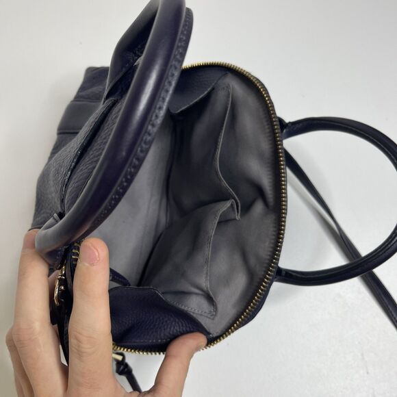 Coach Mini Bleecker Preston Satchel Purple Pebbled Leather Bag w/ Dust Bag - Picture 12 of 13